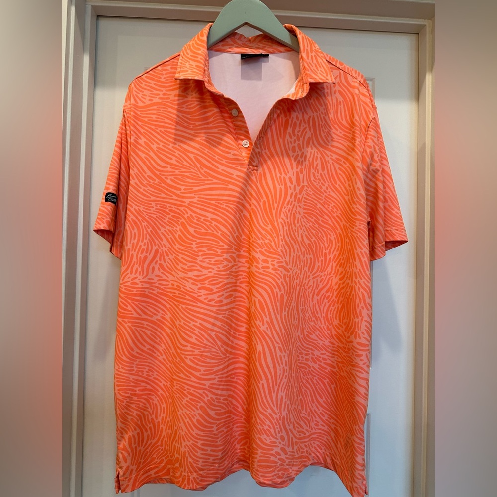 Sunday Swagger Mens XL Golf Polo Orange Zebra Performance Stretch
Loud Fun